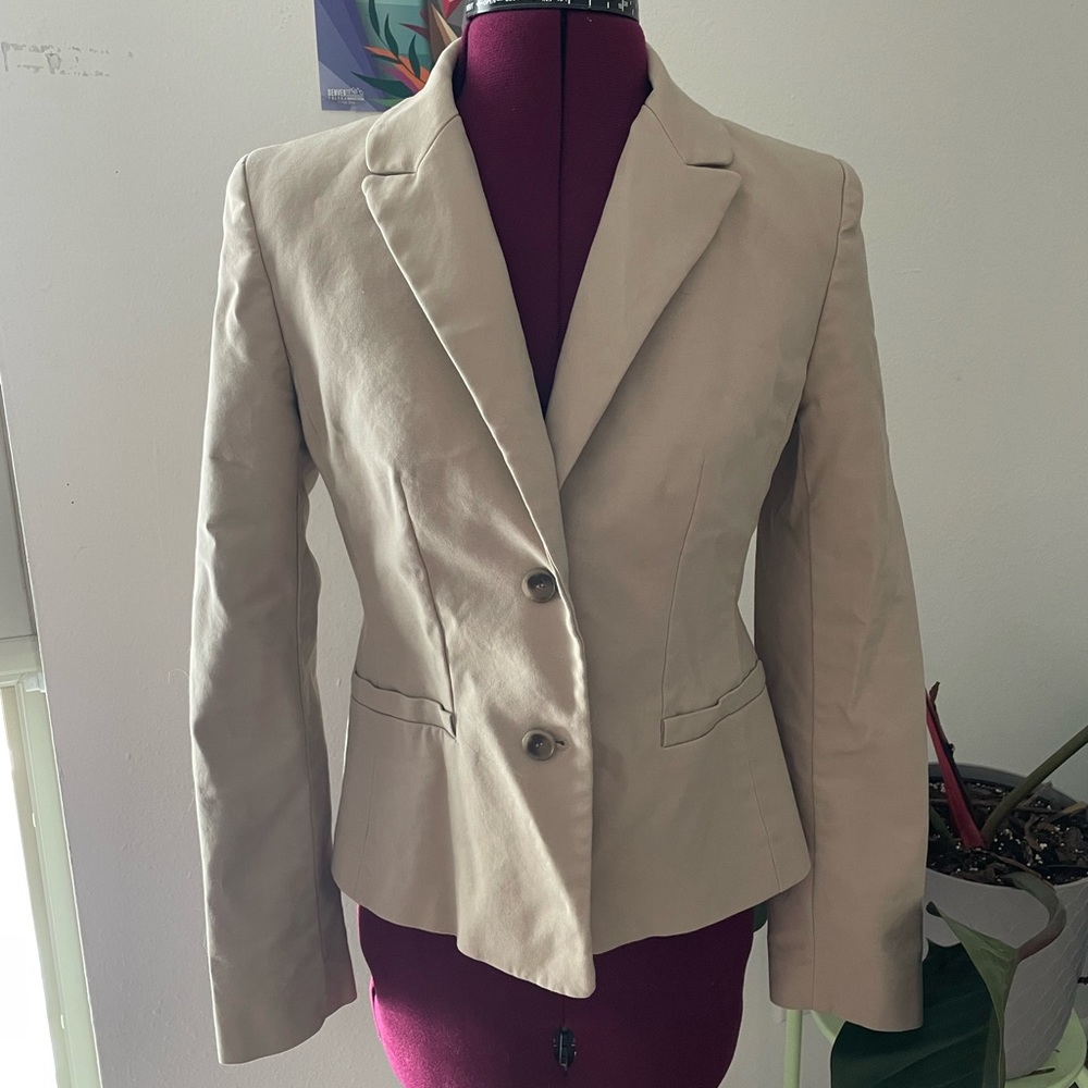 Tan office blazer camel super cute